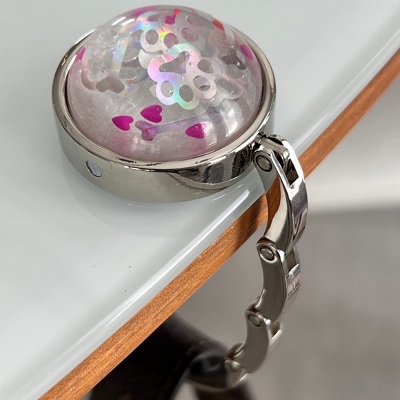 Foldable Bag Hook/Purse Hanger - Dog Mom - Handmade - Fits Most Tables - Picture 6 of 7